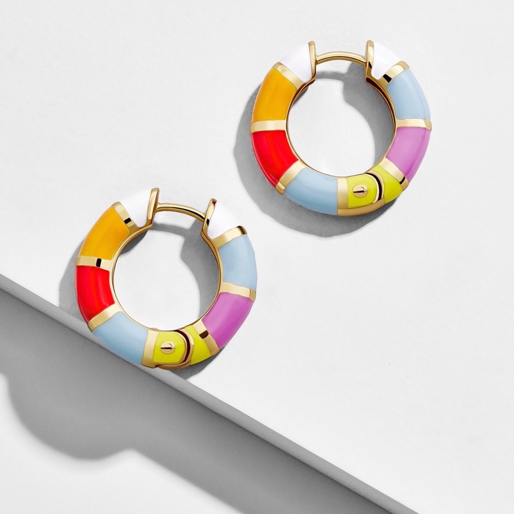 Manila Huggie Hoop Earrings by Bauble Bar